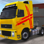 Skin FH 2010 Amarelo com Faixas Vermelhas - Truck Simulator Ultimate