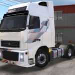 Skin FH16 2010 Branco com Faixas - Truck Simulator Ultimate