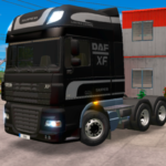Skin Daf XF Preto com Faixas Cinza - Truck Simulator Ultimate